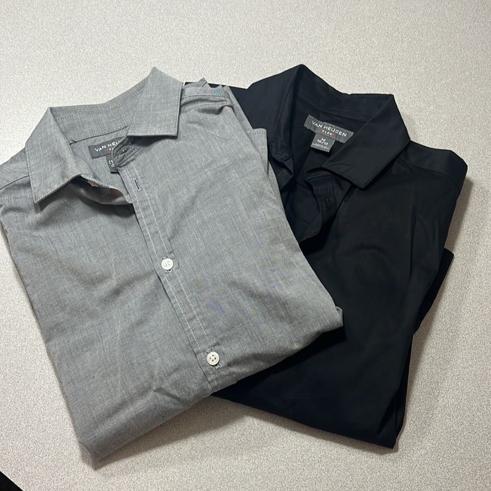 2 Boys Van Heusen “flex” shirts